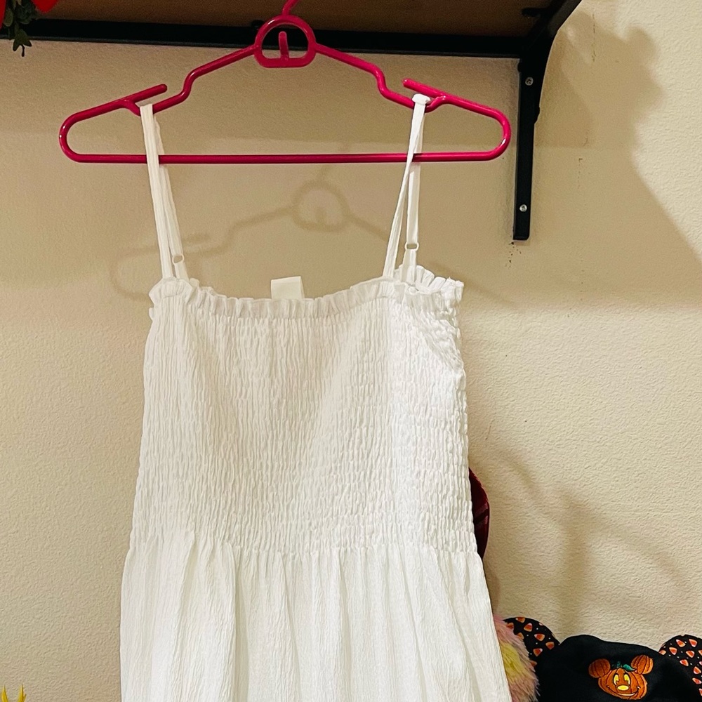 HM H and M White Maxi Dress Large